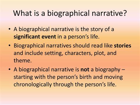 What is a biographical narrative?