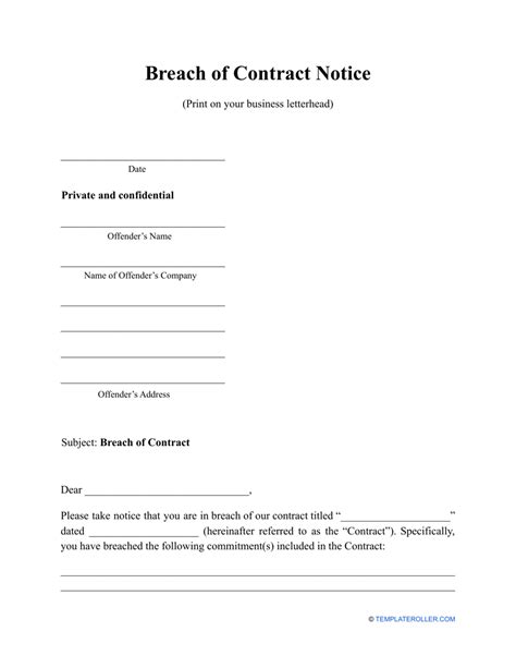 What is a breach of contract PDF?