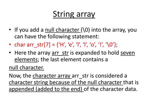 What is a char * array?