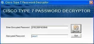 What is a cisco password type 3 decrypt?