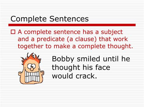 What is a complete or full sentence?