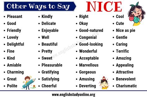 What is a cool word for nice?