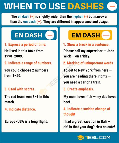 What is a dash in English grammar?