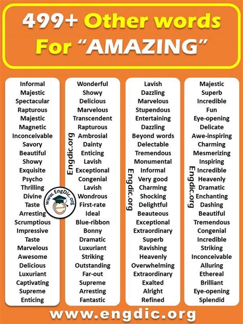 What is a deeper word for amazing?