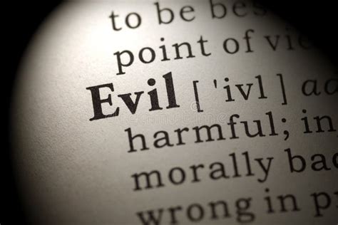 What is a deeper word for evil?