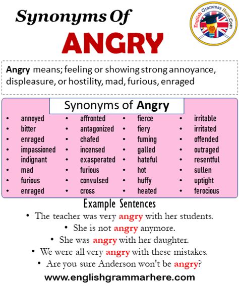 What is a fancy word for annoyed?