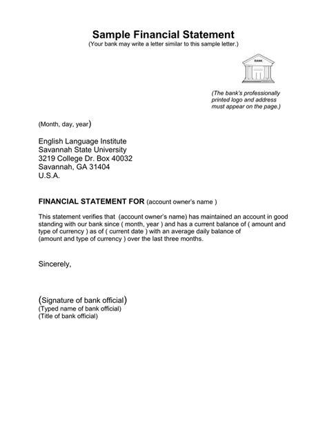 What is a financial letter?