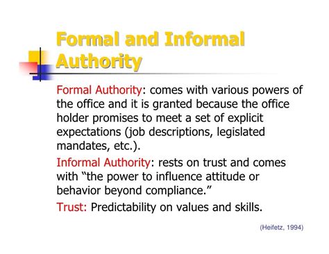 What is a formal authority?