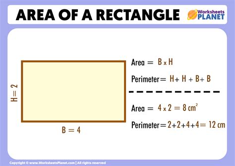 What is a formula of area of rectangle?