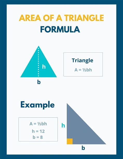 What is a formula of area of triangle?