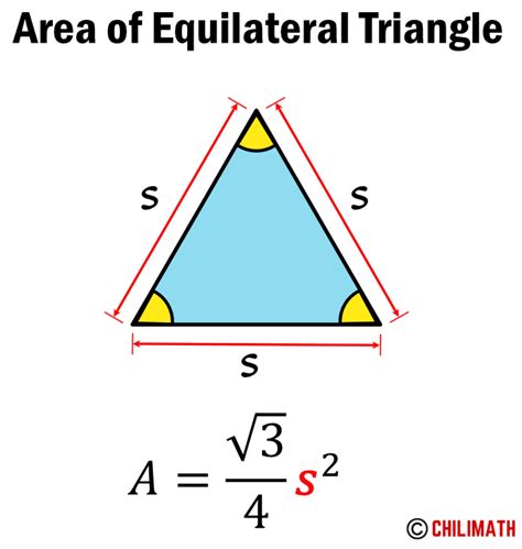 What is a formula of equilateral triangle?