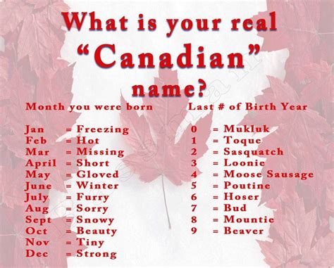 What is a funny name to call Canadians?