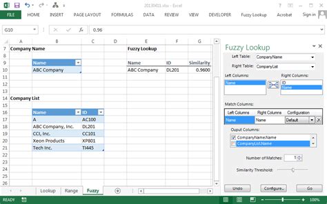 What is a fuzzy lookup table?
