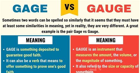 What is a gage in American English?