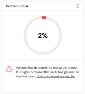 What is a good AI detector score?