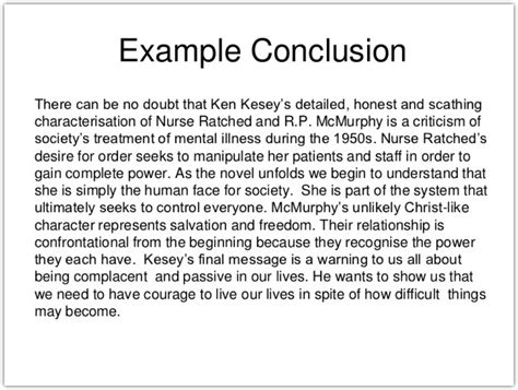 What is a good conclusion example?