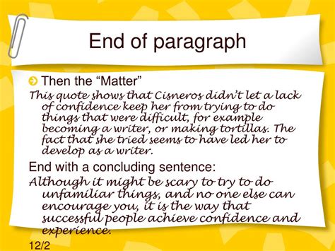 What is a good ending in a paragraph?