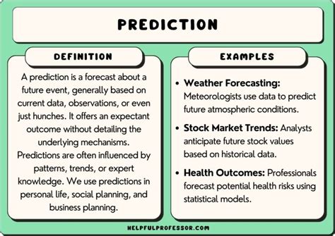 What is a good example of prediction?