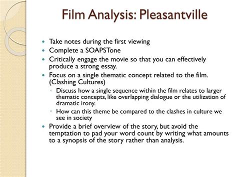 What is a good film analysis?