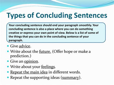 What is a good last conclusion sentence?