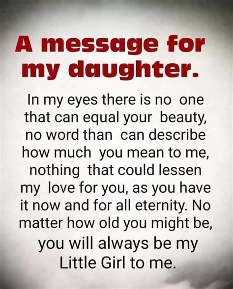 What is a good message for a daughter?