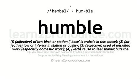 What is a good sentence for humble?