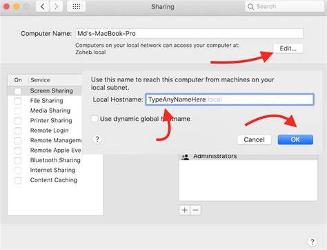 What is a hostname on Apple?