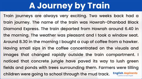 What is a journey by train called?