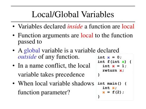 What is a local example?