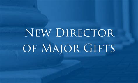 What is a major gifts director?