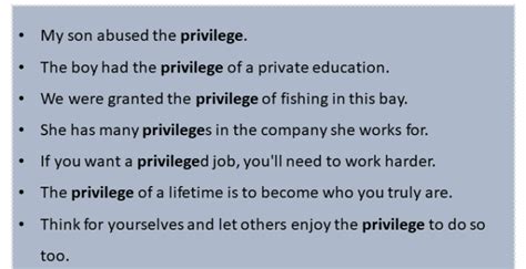 What is a meaningful sentence for privileged?