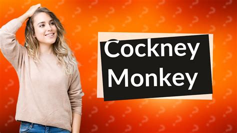 What is a monkey in Cockney?