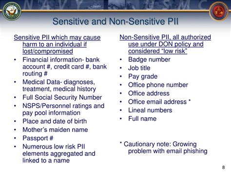 What is a non sensitive PII?