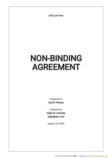 What is a non-binding document?