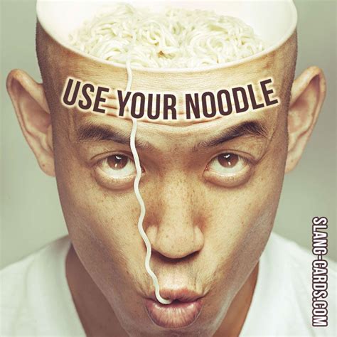 What is a noodle in slang?