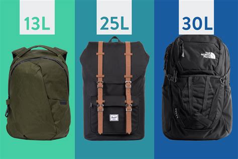 What is a normal backpack size L?