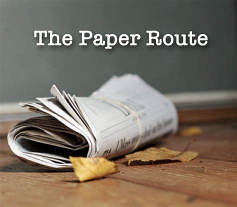 What is a paper route?