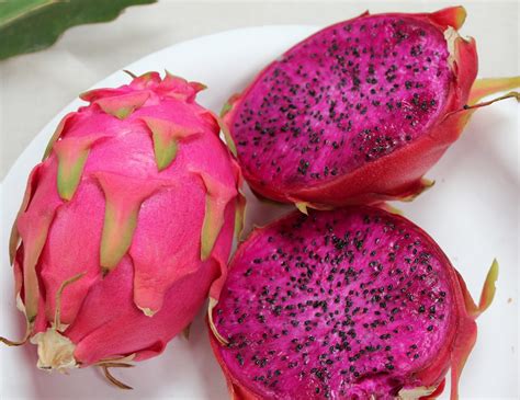 What is a pink fruit?