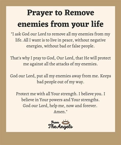 What is a prayer to protect me from my enemies?