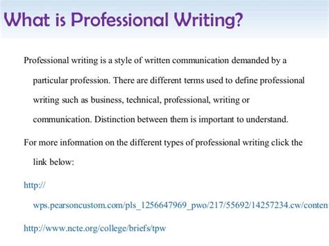 What is a professional writing called?