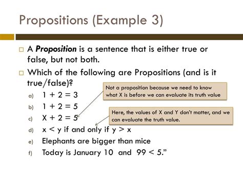 What is a proposition in math?