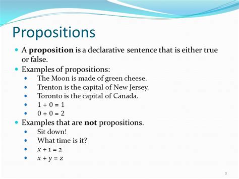 What is a proposition made of?