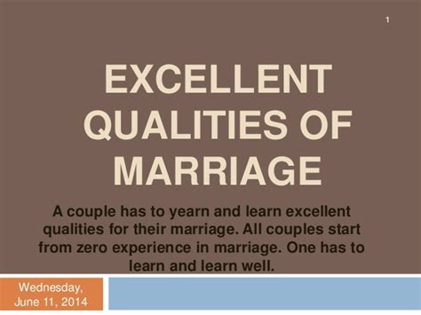 What is a quality marriage?