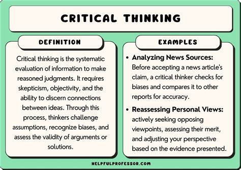 What is a real example of critical thinking?