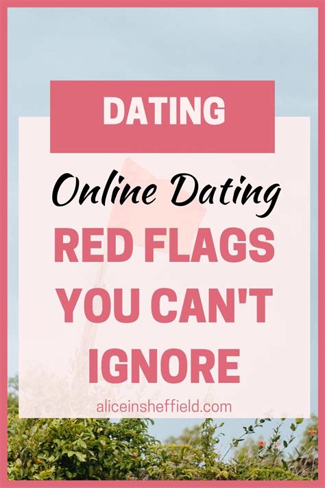 What is a red flag in online dating?