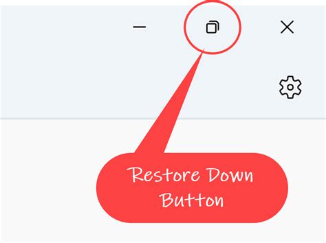 What is a restore button?