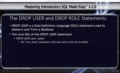 What is a role drop?