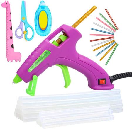 What is a safe alternative to hot glue gun for kids?