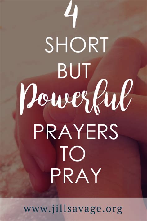 What is a simple but powerful prayer?