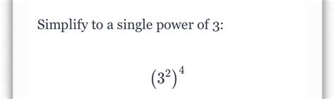 What is a single power of 3?